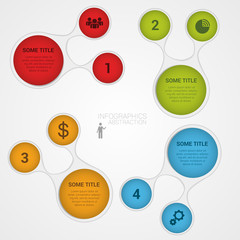 Infographics. Vector in cell of circles
