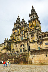 Fototapeta na wymiar The Cathedral of Santiago de Compostela, Spain