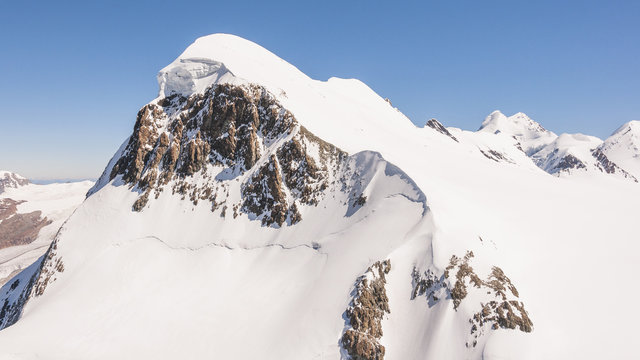 Zermatt, Dorf, Breithorn, Schweizer Alpen, Wallis, Gipfel