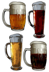 set of beer elements