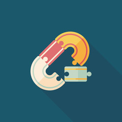 Race Tracks lat icon with long shadow,eps10