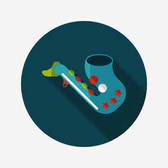 saxophone flat icon with long shadow,eps10