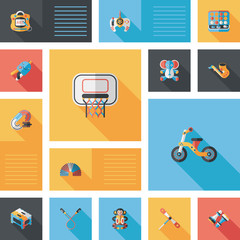 kid toys flat ui background,eps10