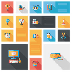 back to school flat ui background,eps10
