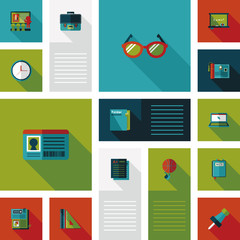 back to school flat ui background,eps10