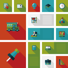 back to school flat ui background,eps10