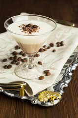 chocolate and vanilla panna cotta