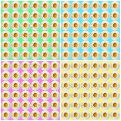 Colurful coffee cups texture or background