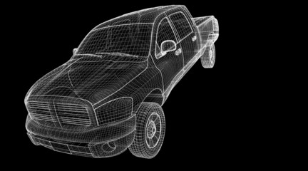 Naklejka premium pick up truck