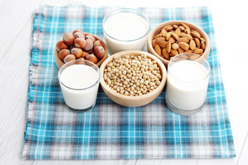 different vegan milk