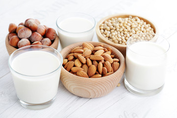 different vegan milk