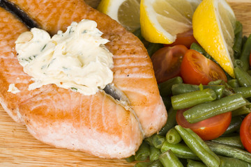 Cooked fish - Stock Image macro.