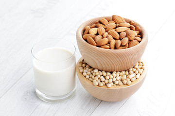 different vegan milk
