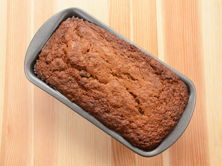Freshly baked banana bread