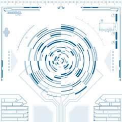 Futuristic graphic user interface