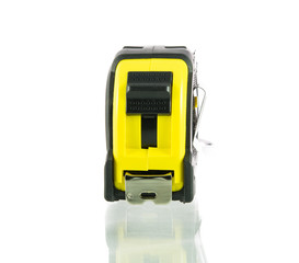 Yellow tape measure isolated