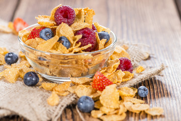 Cornflakes and different Berries