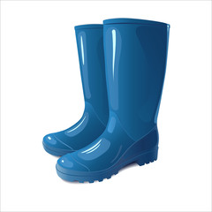 blue rain boots