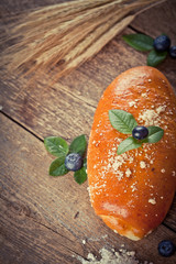 buns with blueberries