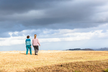 Women Walking Away Landscape