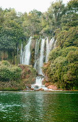 Fototapeta na wymiar beautiful cascade water fall