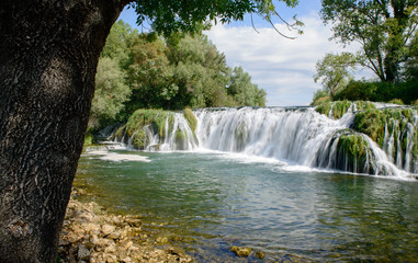 beautiful cascade water fall