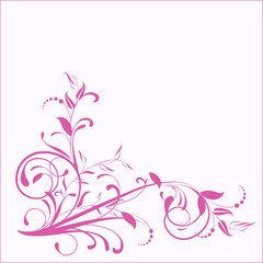 Obraz na płótnie Canvas Floral abstract background with branch. Vector illustration.