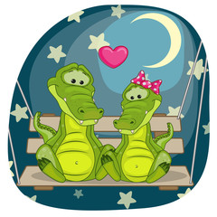 Fototapeta premium Lovers Crocodiles