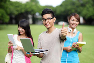 Happy College students