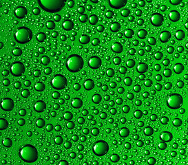 green water drops