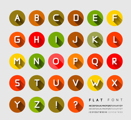 Flat font
