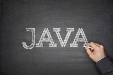 Java concept on blackboard
