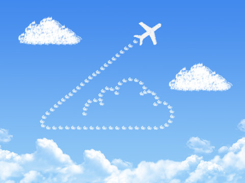 Plane on Cloud shaped ,dream concept