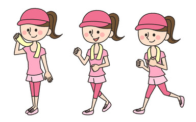 ジョギング　女性