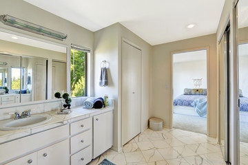 Bathroom interior in master bedroom