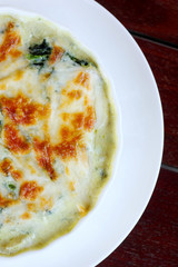 Baked Spinach with Cheese.