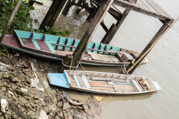A traditional wooden Fishing boat