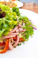 Delicious fresh salad with tomatoes