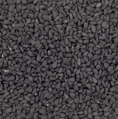 Black caraway seeds close view