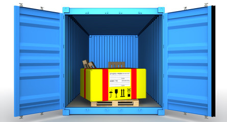 Почтовая коробка в грузовом контейнере
