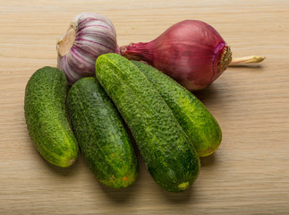 Cucumbers on the board