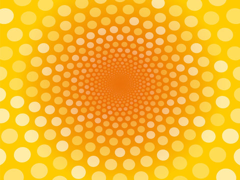 Abstract yellow and orange background with dots