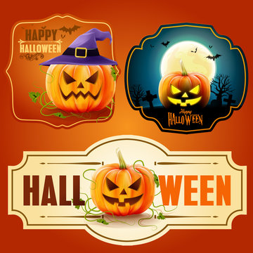 halloween badgesand stickers,