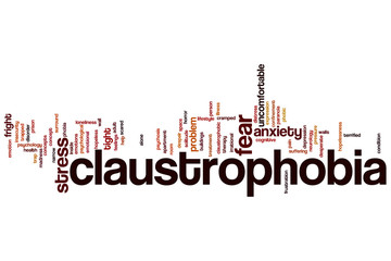 Claustrophobia word cloud - obrazy, fototapety, plakaty