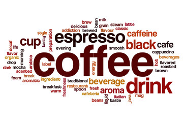 Coffee word cloud