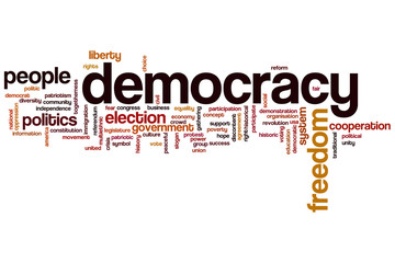 Democracy word cloud