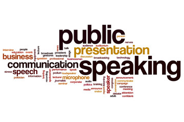 Public speaking word cloud