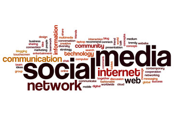 Social media word cloud