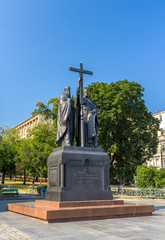 Obraz premium Monument to Kirill and Mefodiy in Moscow, Russia