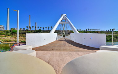Bridge of Strings and Power Plant Station in Israel